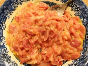 Shredded pork and coriander