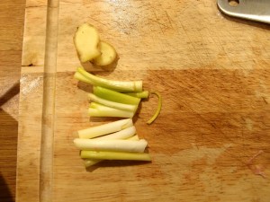 Shredded pork and coriander