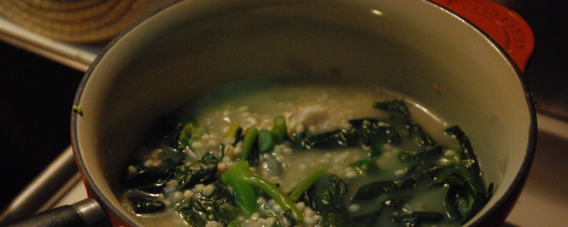 Barley_risotto_gai lan_chinese broccoli_recipe